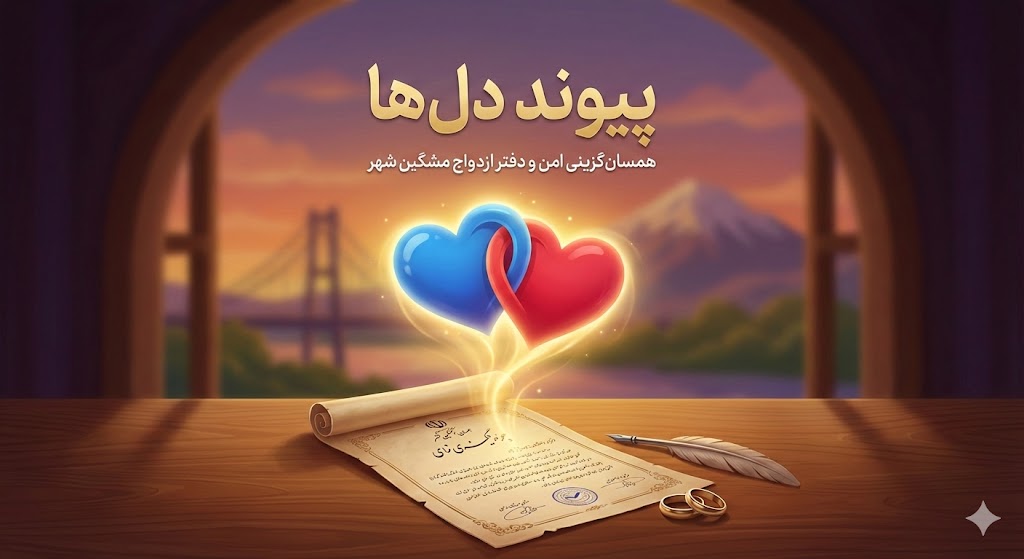 «مشاوره همسان‌ گزینی و ازدواج در مشگین‌ شهر با همراهی سامانه پیوند دلها در کنار دفاتر رسمی ازدواج»